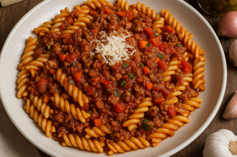 Arrabbiata Pasta with Minced Meat